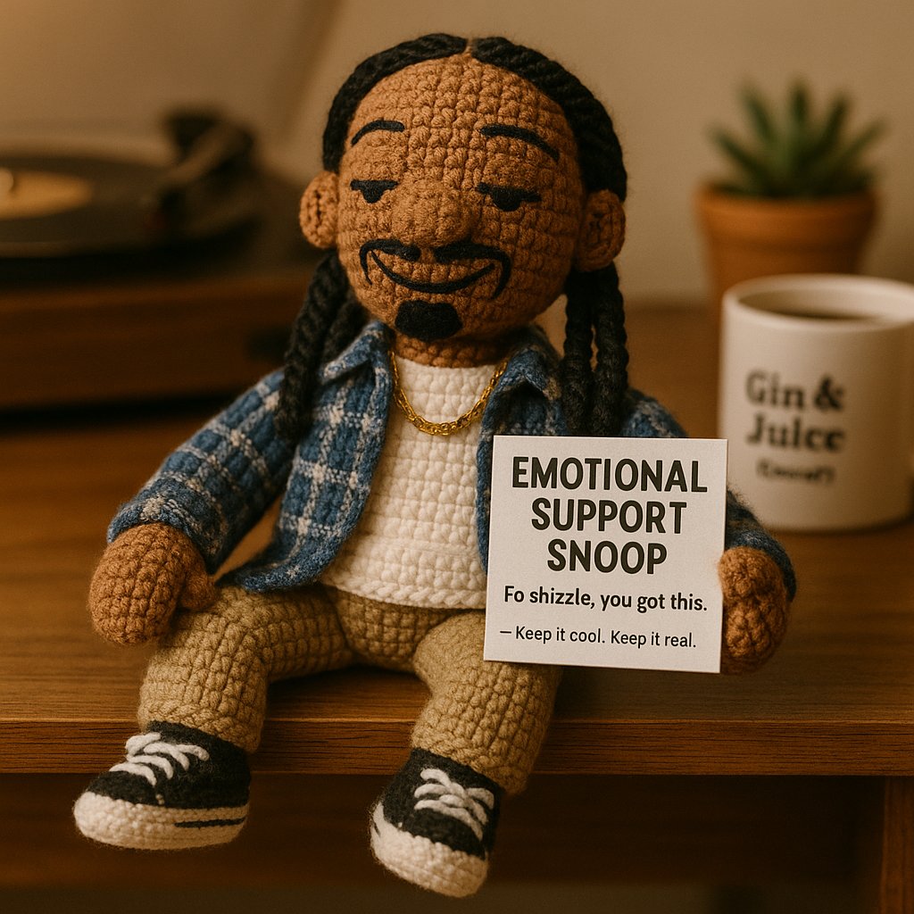 Snoop Dogg Crocheted Emotional Support Doll